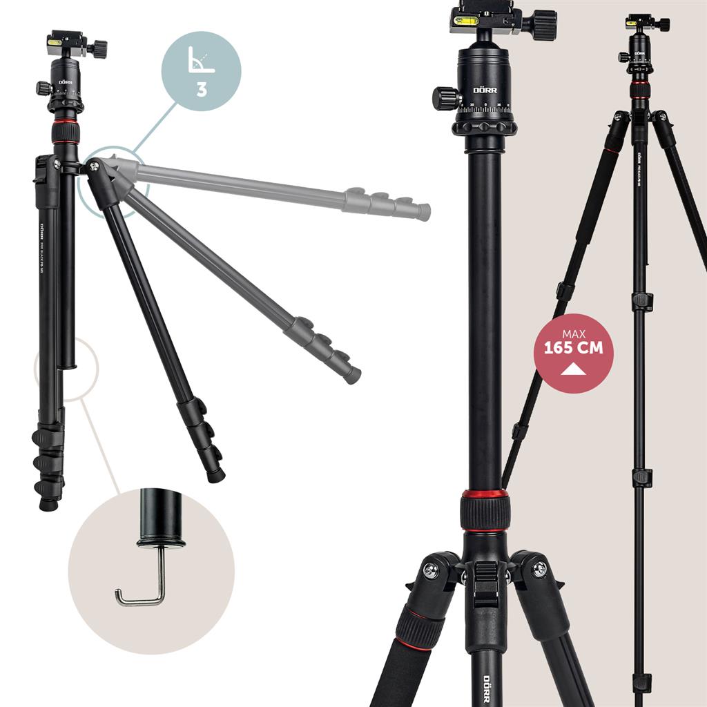 Aluminium Tripod Pro Black PB-165