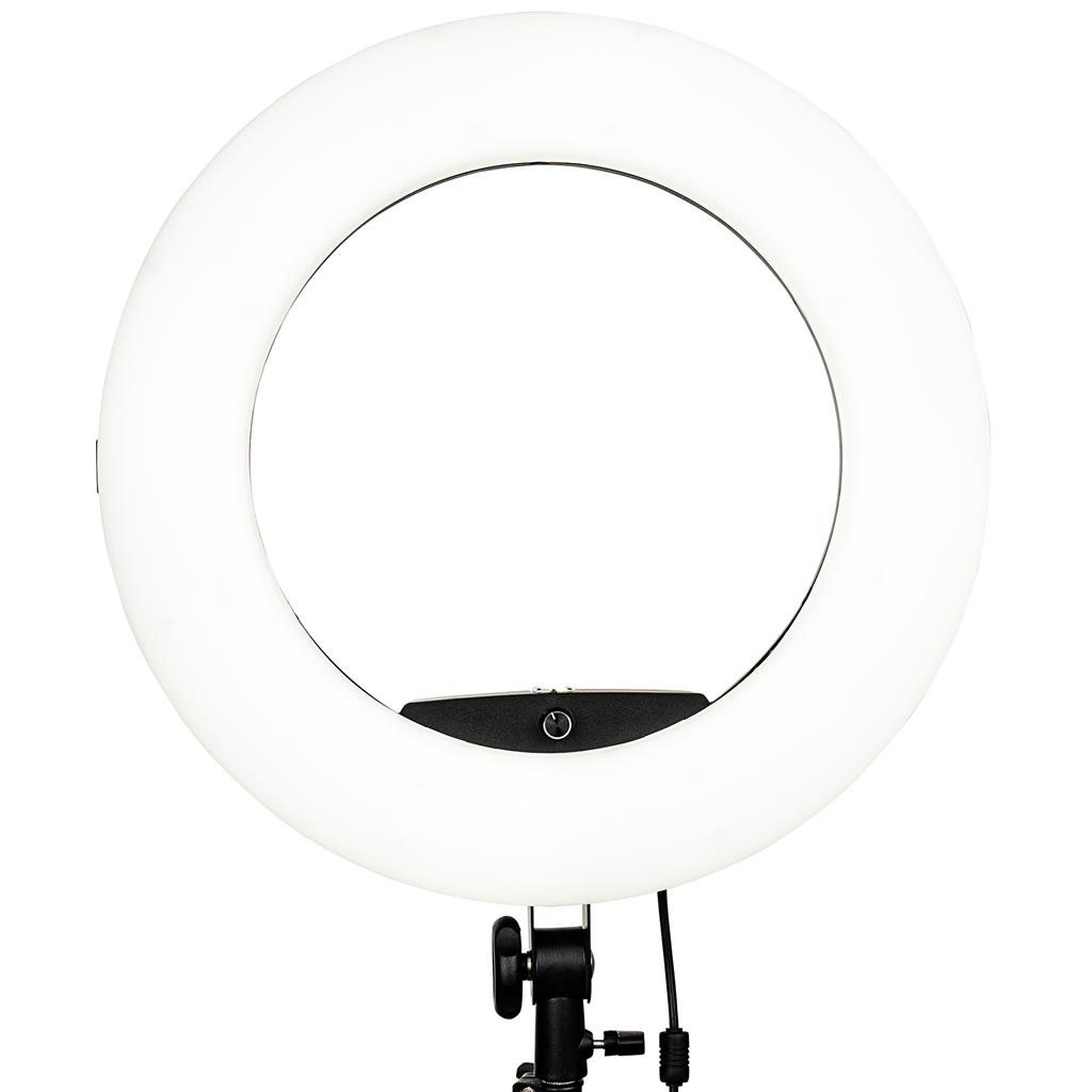 Merra 63 in. Black LED Ring Lighting Kit Lamp with Tripod for Live