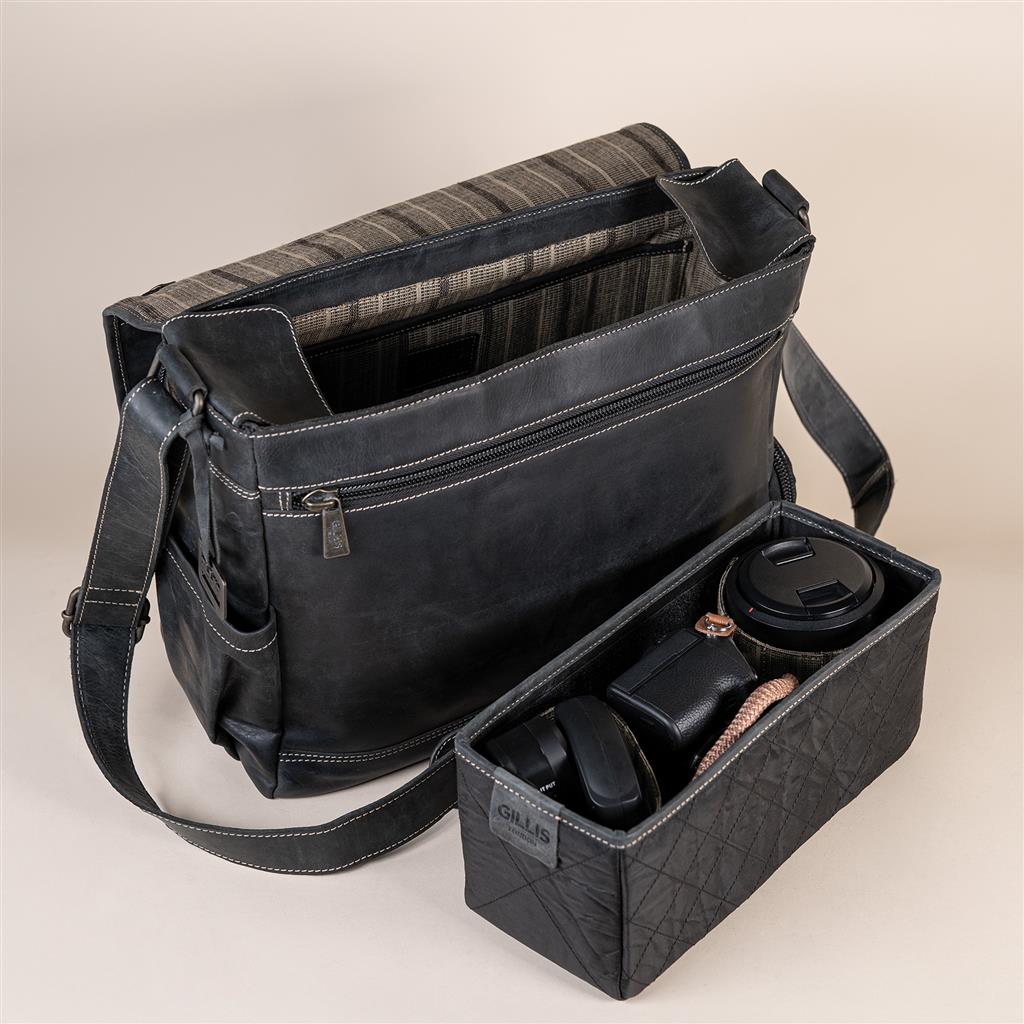 Leder Street-Messenger-Bag Trafalgar vintage black