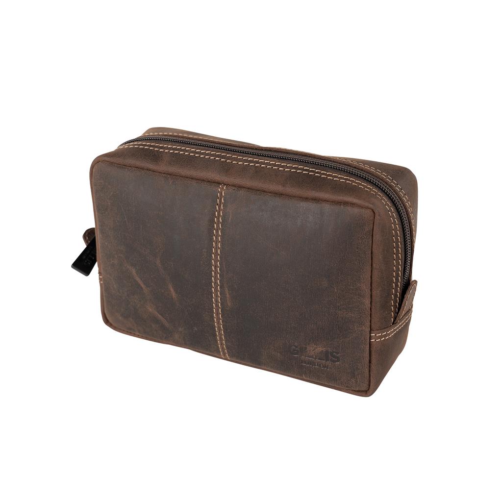 Wellington Toiletry Bag small vintage brown