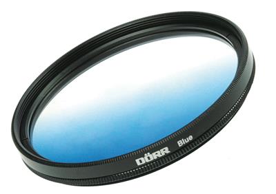 blue Camera universal graduated color Filter rotatable for 55mm threads 
