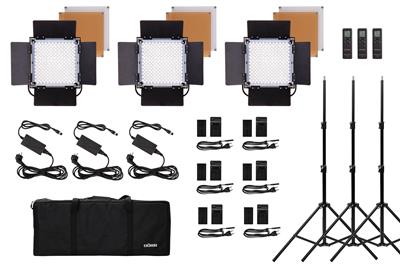 LED Continuous Light DLP-1000 Bi-Color Kit of 3