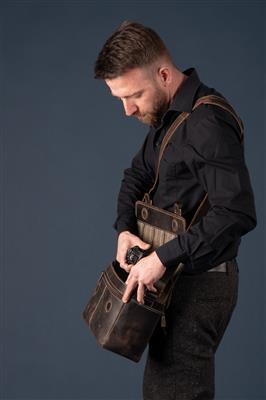 Leather Shoulder Bag Trafalgar vintage brown