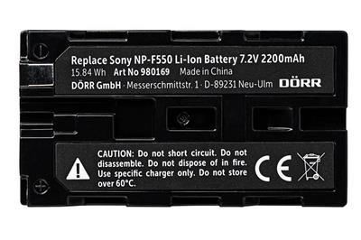 Li-Ion Battery replace Sony NP-F550, 2200mAh 7.2V