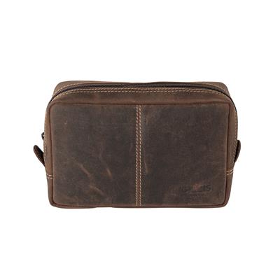 Leder Kulturbeutel Wellington small vintage brown