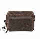 Leder Kulturbeutel Wellington large vintage brown